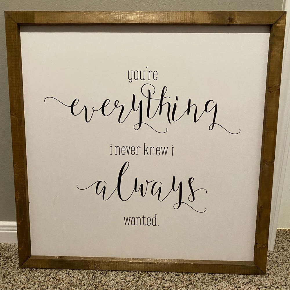 Smallwood homes wood and canvas, never hung 25x25